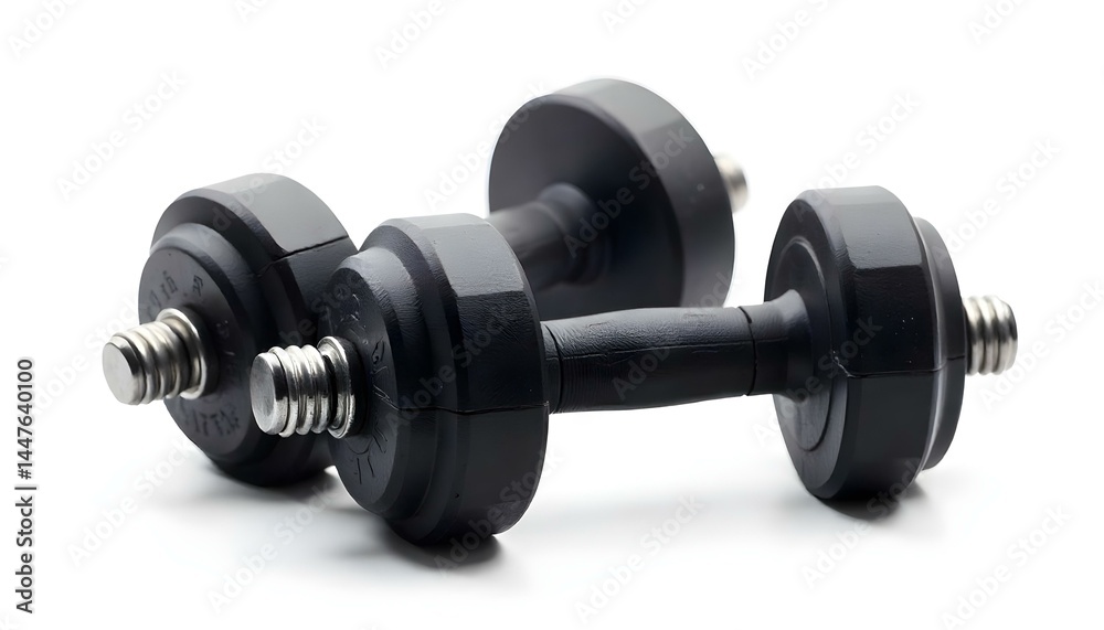 Two of dumbbells Isolated on white background Two of dumbbells Isolated on white background
