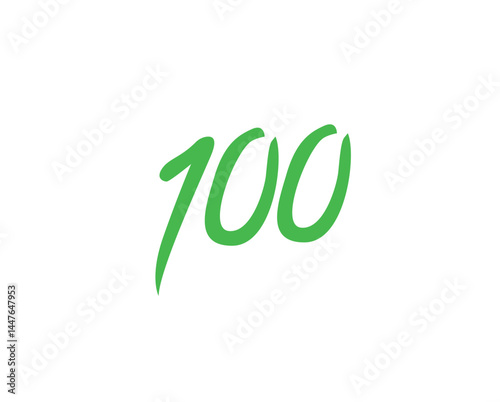 100 points vector illustration emoji symbol sign icon flat design