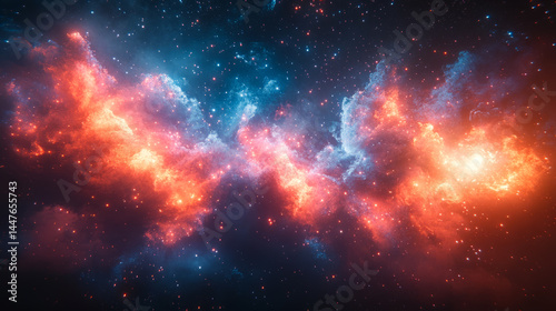 Vibrant Cosmic Nebula Star Formation Deep Space Galaxy Background Astronomy Exploration Concept Universe Majesty Awe