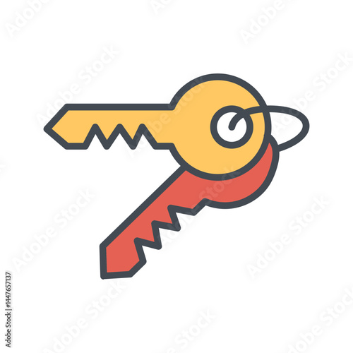 Room Key Icon Design