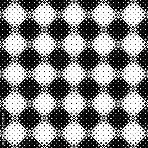 Black and white square pattern background design - abstract vector graphic from rounded squares