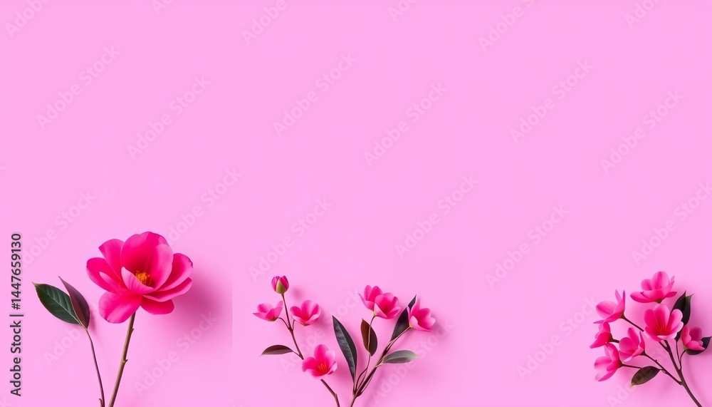 Fototapeta premium Clean & elegant magenta Instagram templates for business Photo placeholders included, stylish, content