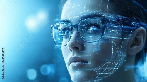 Wallpaper Mural Innovative technology enhances vision with augmented reality for a futuristic experience Torontodigital.ca