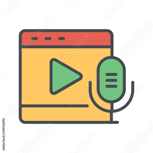 Podcast Playlist Icon Design
