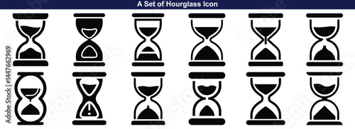 Minimalist Hourglass Icon Set