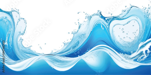 Minimalist Blue and White water ocean Abstract Wave Design with a Soft Gradient Curve, Perfect for Corporate Flyers, Presentations, and Websites
