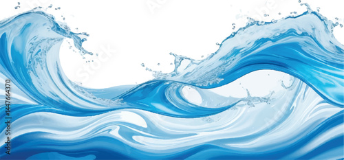 Abstract Blue and White water ocean Curve Background Template with a Modern Light Blue Gradient Design, Perfect for Posters, Brochures, Websites, and Flyers

