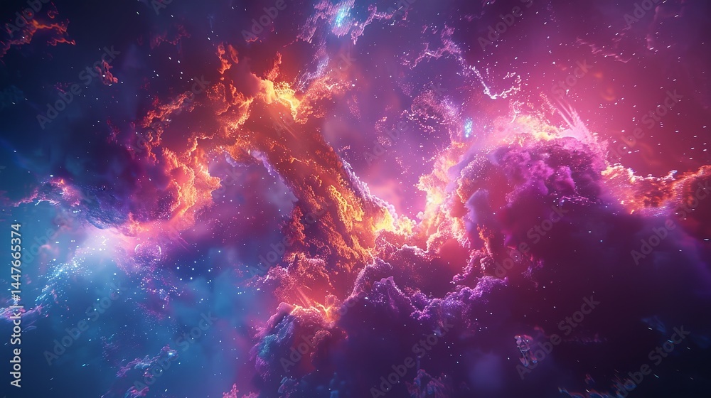 Enigmatic Ethereal Nexus:: Abstract Atmospheric Style, Engineered with Intel Core Technology, Showcasing a Simplistic Composition with Strategic Negative Space.