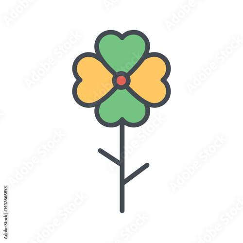 Auspicious Flowers Icon Design