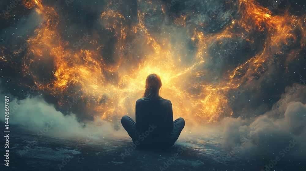 A serene visual of thoughts gradually dissolving into stillness, capturing the essence of mental clarity and peace. A serene visual of thoughts gradually dissolving into stillness, capturing the essence of mental clarity and peace.