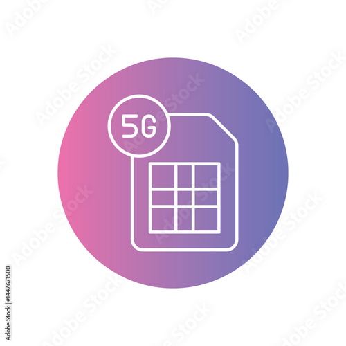 5G Network Icon vector stock illustration