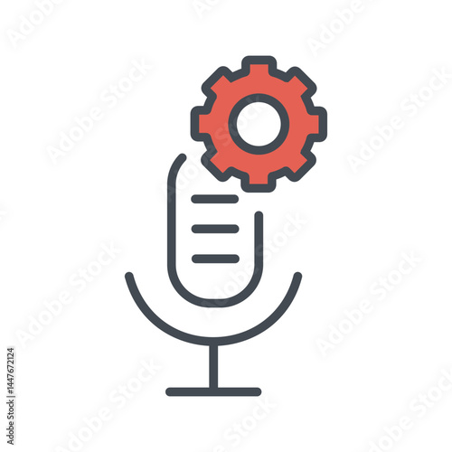 Podcasting Gear Icon Design