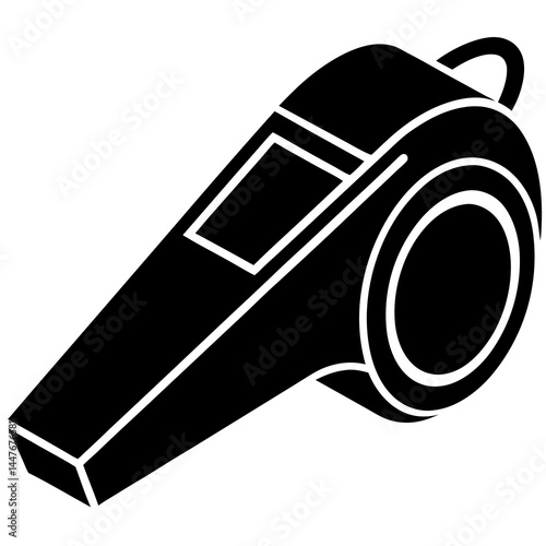 Silent whistle (used by referee) sports icon elements, 
