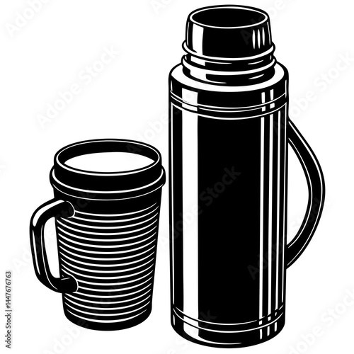 black and white coffee mug