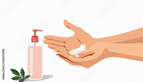 Gentle hands applying moisturizer during self-care ritual, nurturing wellness