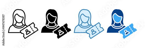 Ticket Sales Icon Set Multiple Style Collection
