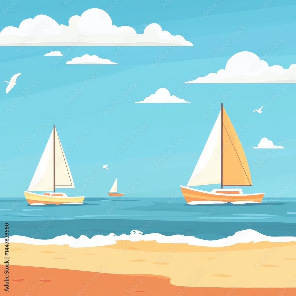 Fototapeta premium yacht on the sea