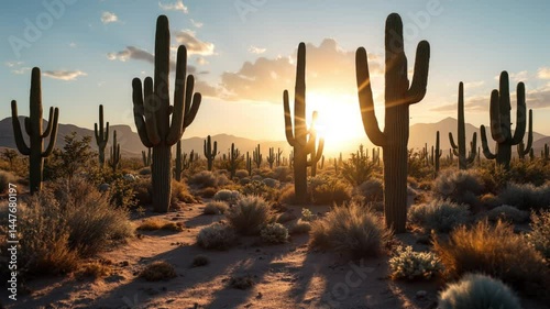 Golden Hour Magic in the Desert – Smooth Timelapse with Sand Textures
