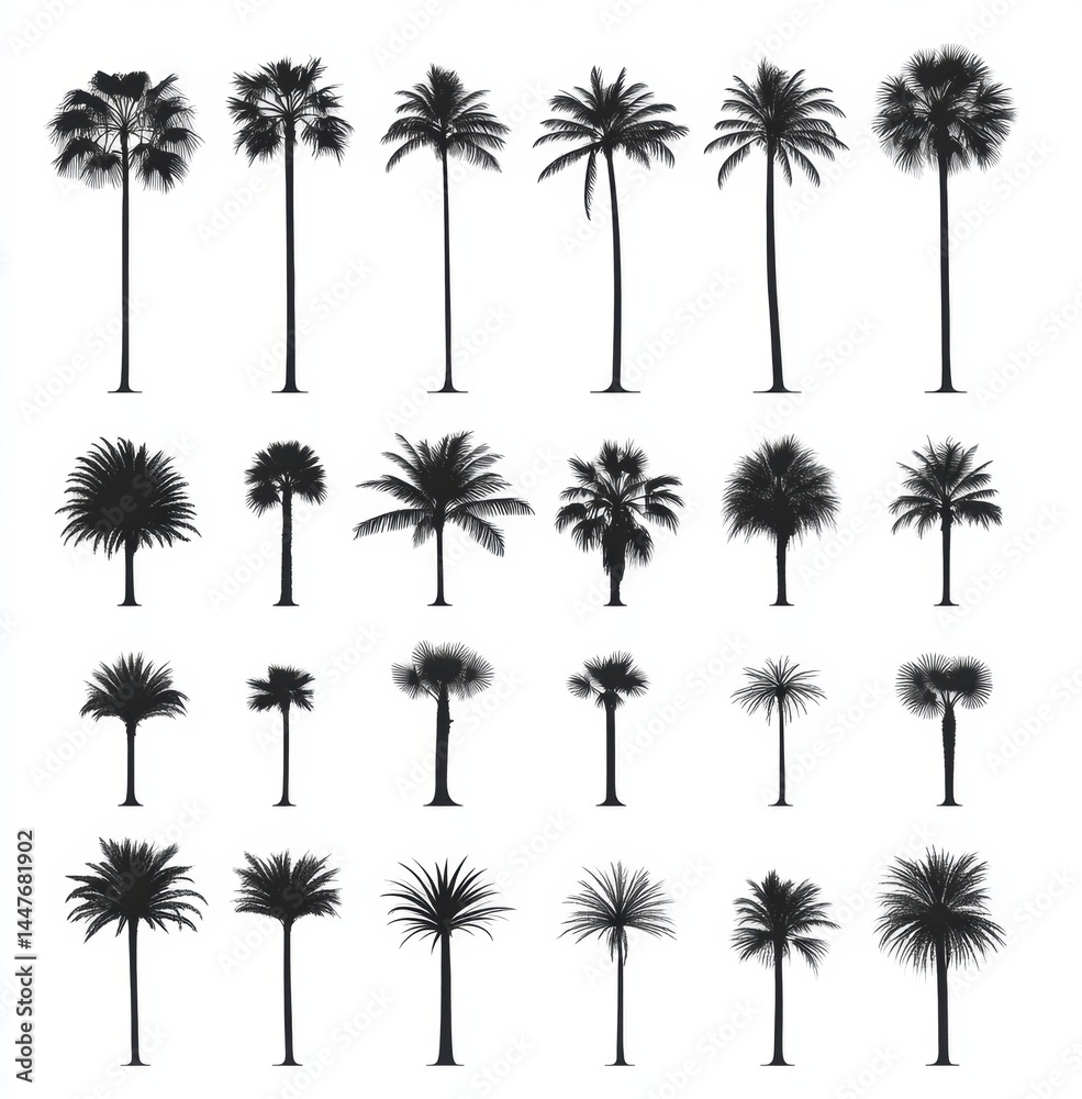 palm trees silhouettes palm trees silhouettes