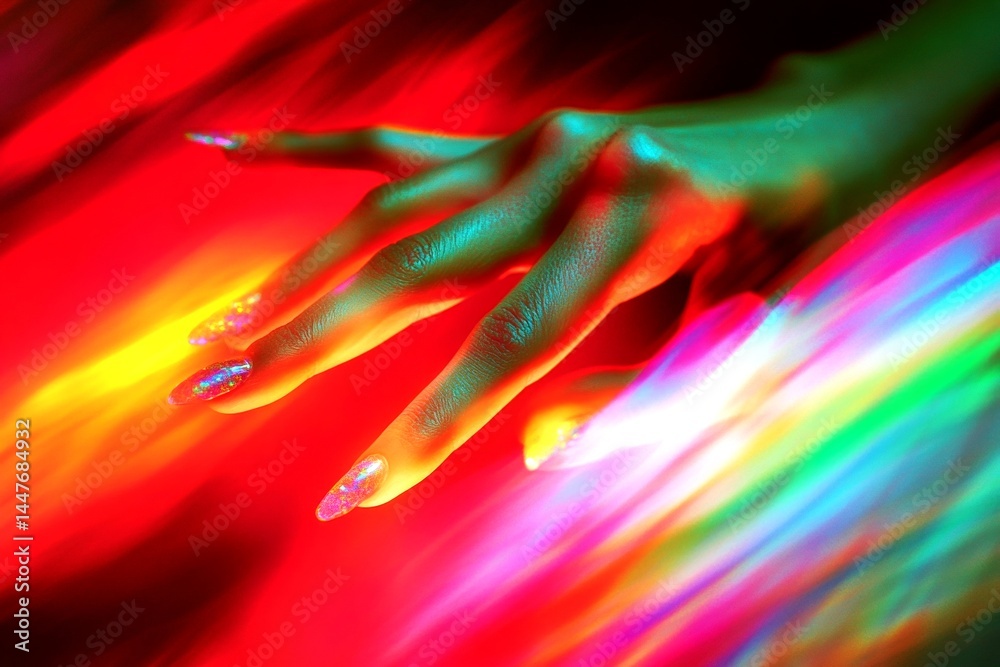 Searching for relief. Pain of disorder - finger pain: abstract image of mental state. Metaphorical finger pain feelings of a ailment and suffering. Trapped in disorder. Fighting illness.