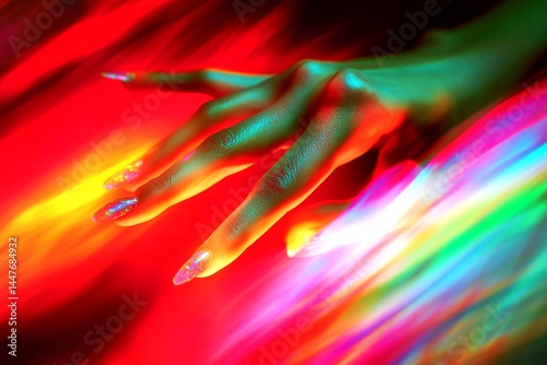 Obraz na płótnie Searching for relief. Pain of disorder - finger pain: abstract image of mental state. Metaphorical finger pain feelings of a ailment and suffering. Trapped in disorder. Fighting illness. w salonie