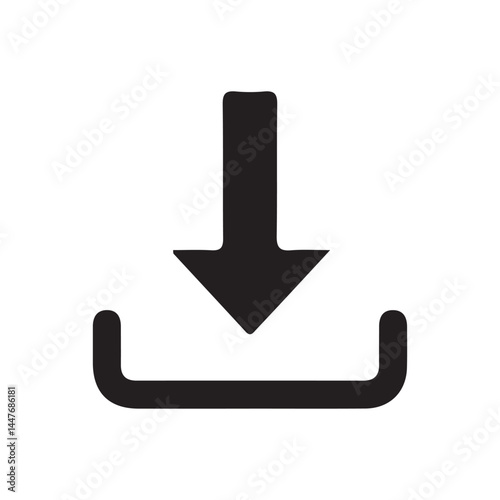 Download and upload icon vector. symbol, sign. Vector Illustration eps 10