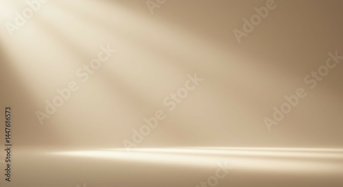 Sunlight in Empty Beige Room