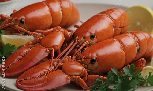 바닷가재 씨푸드 멋진 플레이팅