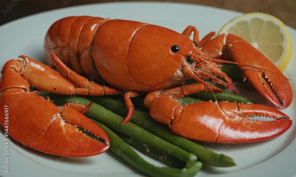 바닷가재 씨푸드 멋진 플레이팅