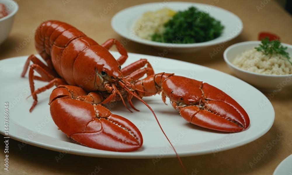 바닷가재 씨푸드 멋진 플레이팅