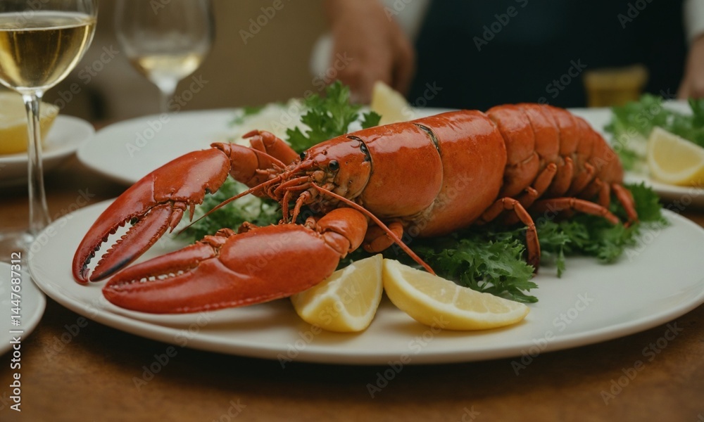 바닷가재 씨푸드 멋진 플레이팅