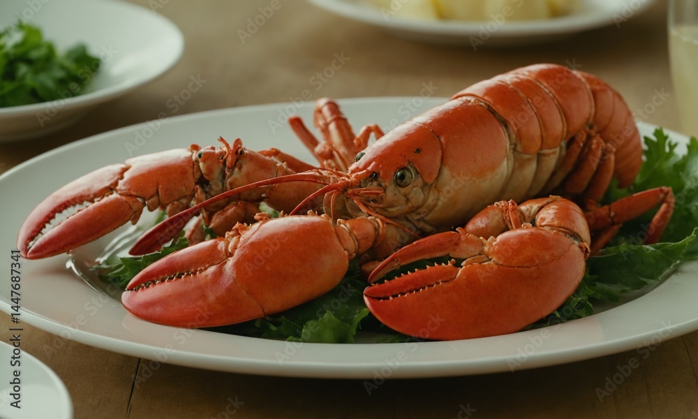 바닷가재 씨푸드 멋진 플레이팅