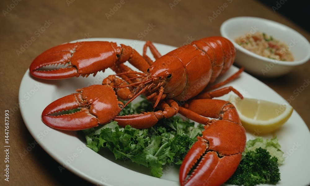 바닷가재 씨푸드 멋진 플레이팅