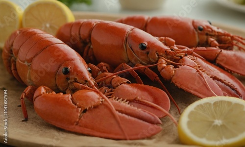 바닷가재 씨푸드 멋진 플레이팅