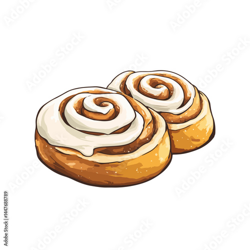 cinnamon rolls,vector