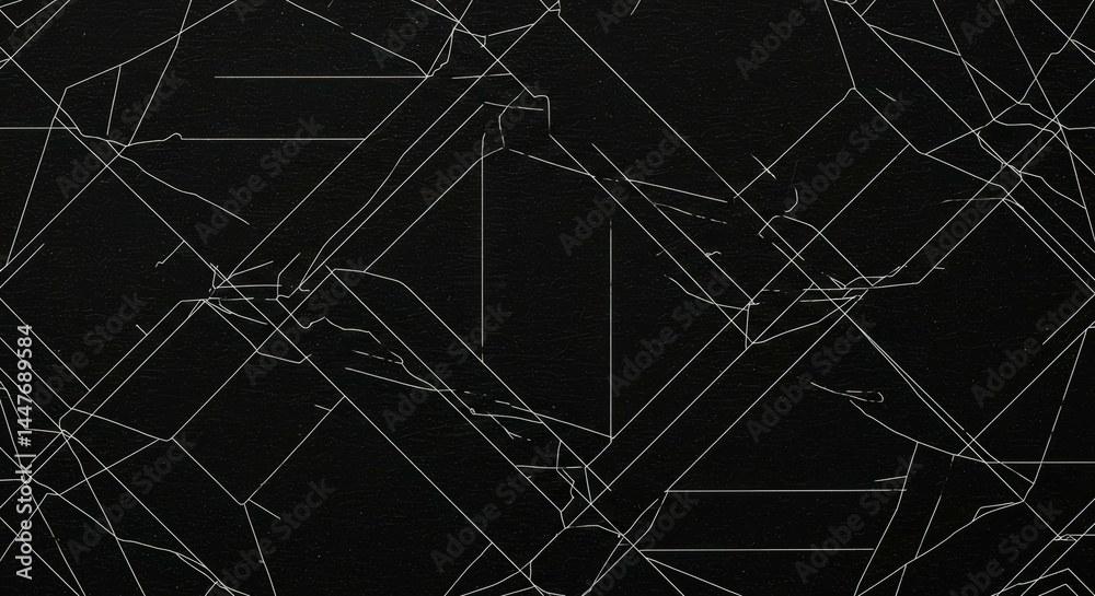 Fototapeta premium Abstract Geometric Pattern on Black Background