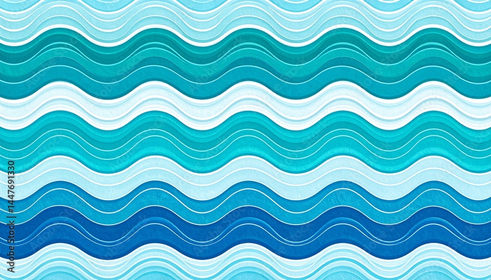 Obraz premium Abstract Blue And Teal Wave Pattern Backgrounds