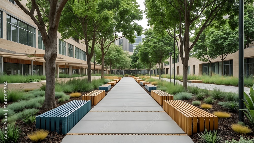 Urban oasis with sustainable design and native flora Urban oasis with sustainable design and native flora