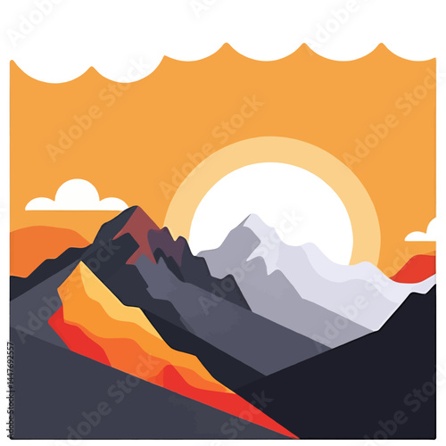 Mountains_at_Sunset_Landscape_Illustration_Modern_Minimalist_Art_Print_Orange_Sky_Mountain_Range_Wall_Decor_Geometric_Design_Nature_Scene_Artwork