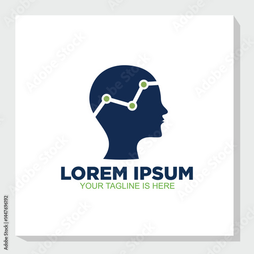 profit mindset logo concept, business man logo vector