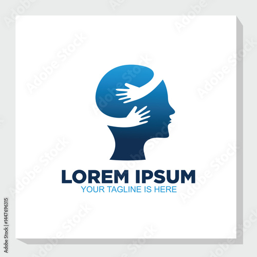 people care logo concept, medical logo inspiration, technology and health  logo template