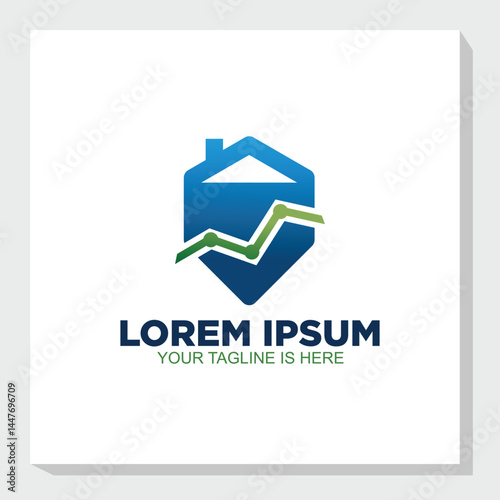 profit business logo concept, marketing logo inspiration, company finance logo design