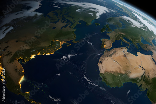 Satellite photo of the globe