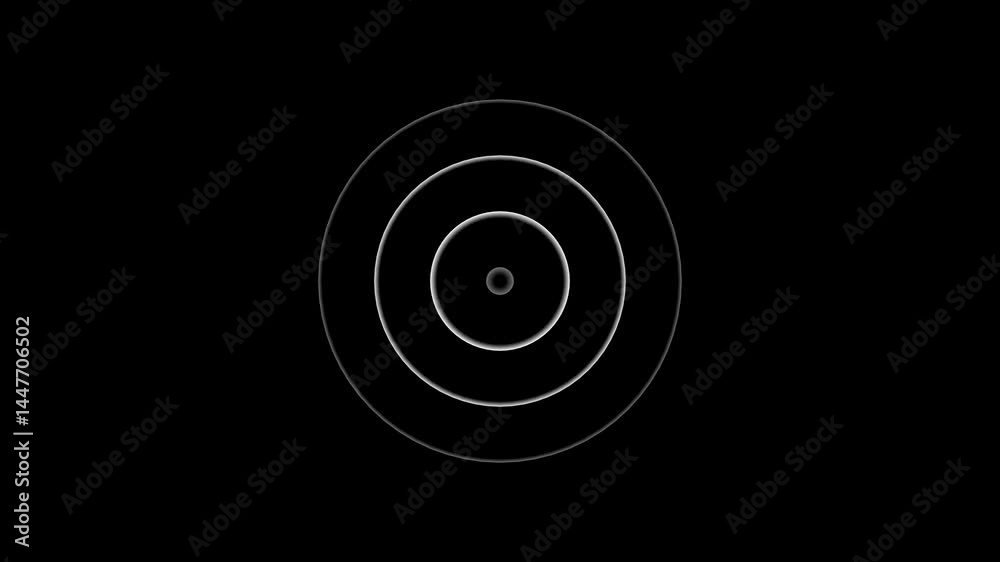 Minimal radio wave radiating motion graphic. Minimal radio wave radiating motion graphic.