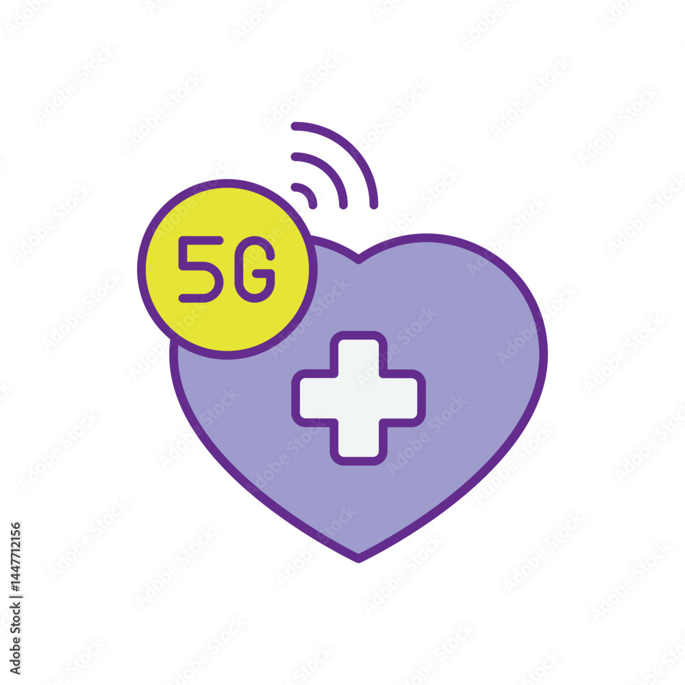 Fototapeta premium 5G Healthcare Icon vector stock illustration