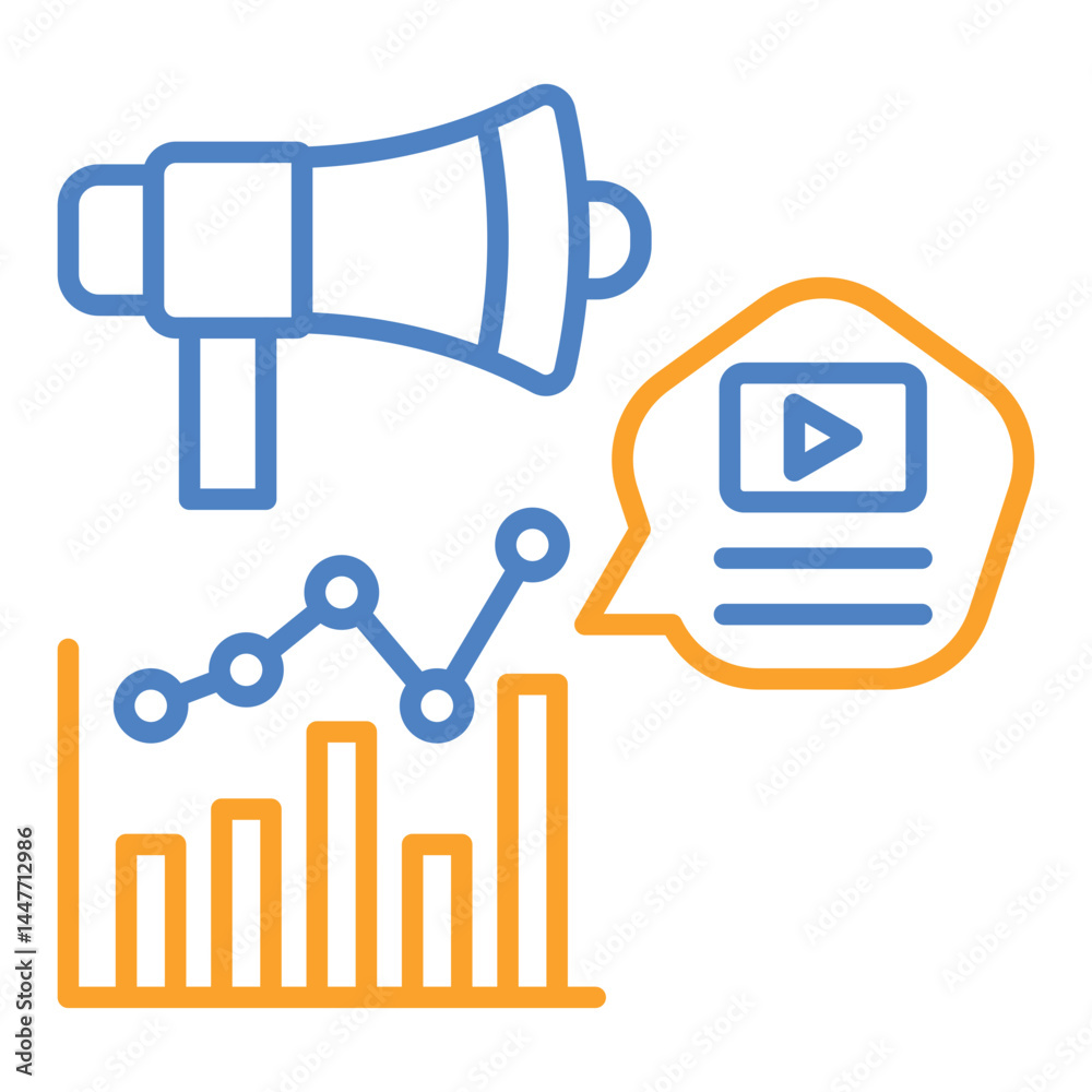 Line chart Icon Line chart Icon