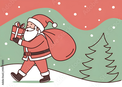 santa claus with gifts