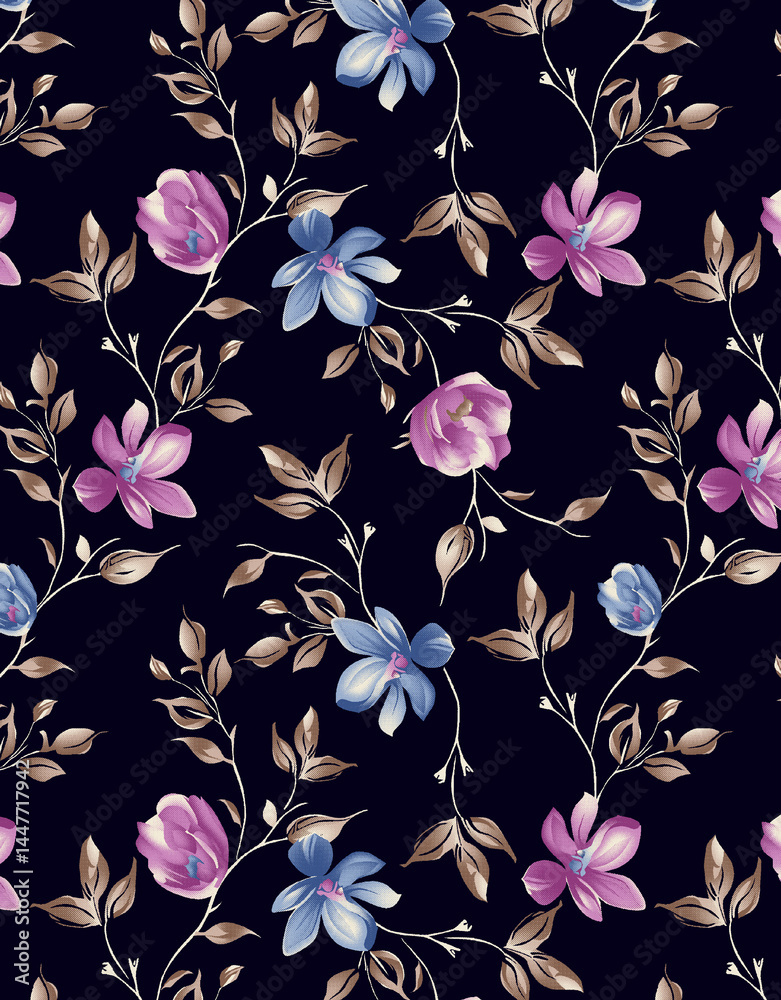 custom made wallpaper toronto digitalseamless floral pattern
