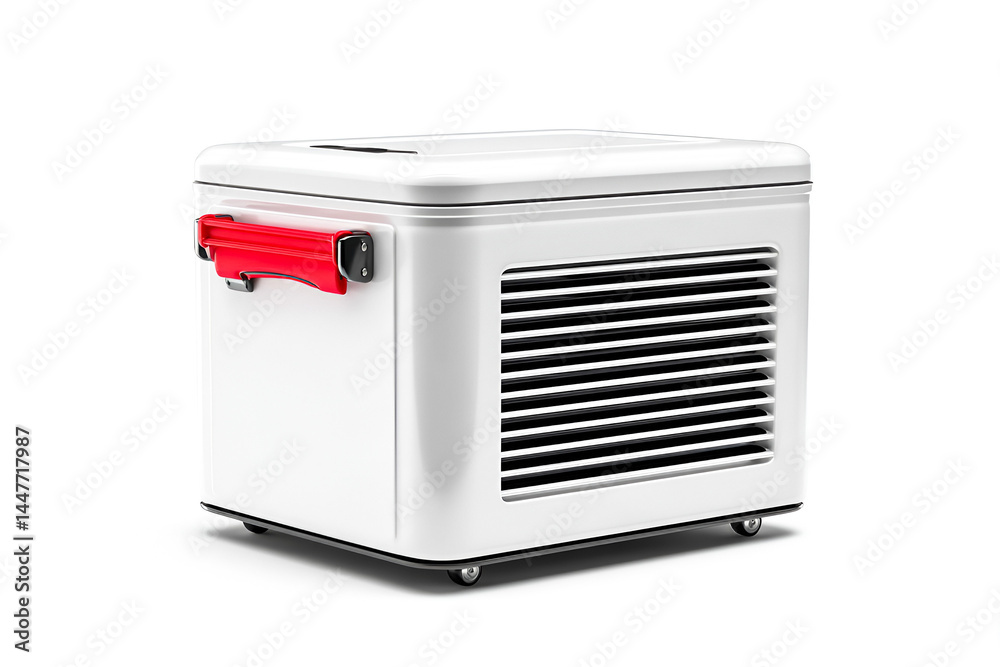 Fototapeta premium Portable Air Conditioner Cool Breeze Summer Comfort White Appliance