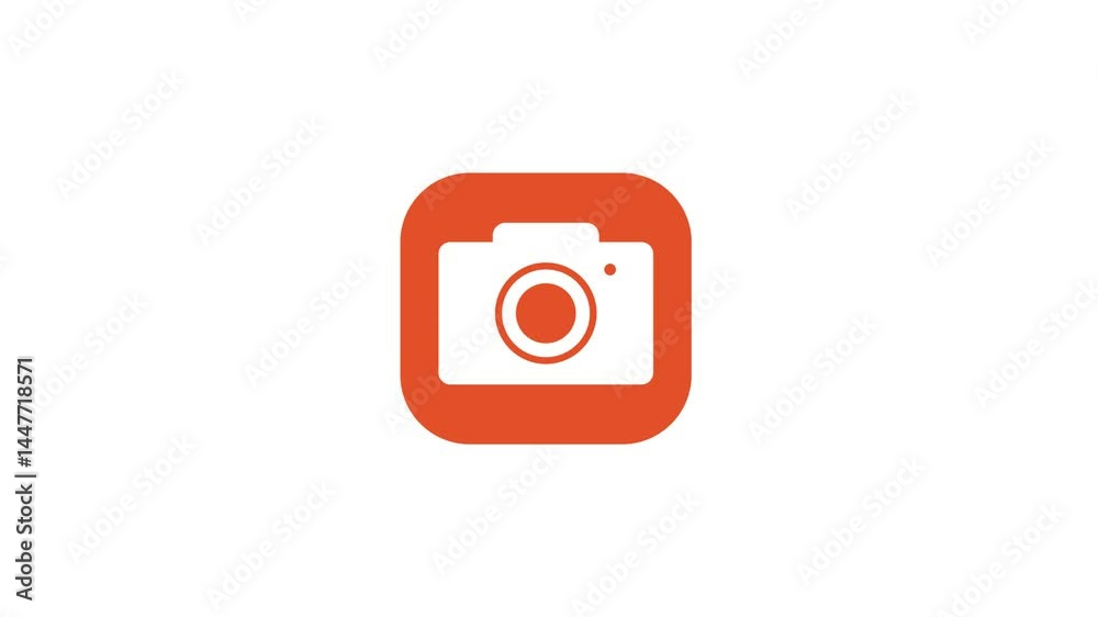 Digital camera with flash using memory card, a photography technology icon isolated on white Digital camera with flash using memory card, a photography technology icon isolated on white